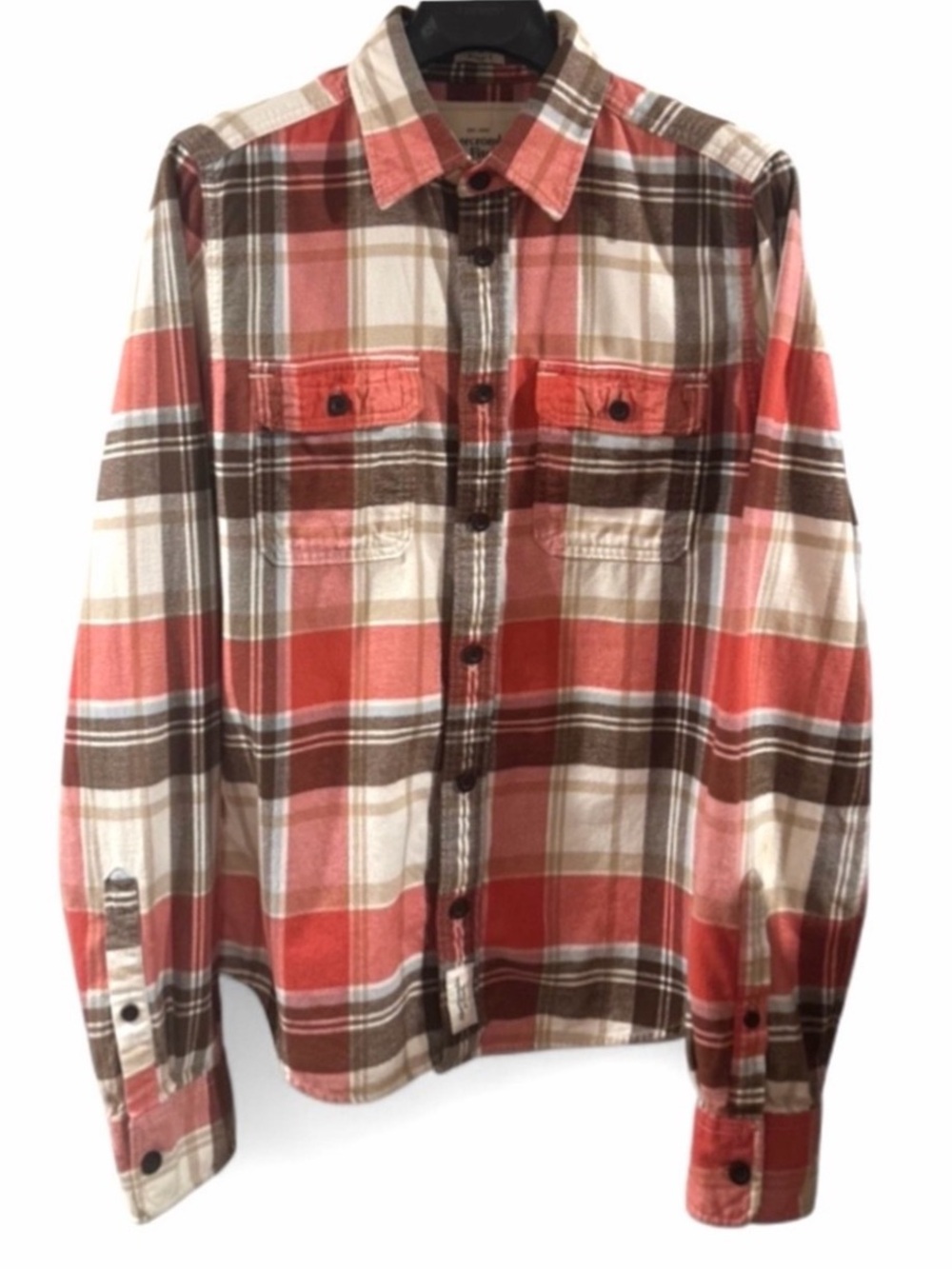 Y2K VTG Abercrombie & Fitch ‘Muscle’ Plaid Flannel Button-Up Shirt Size Men’s L